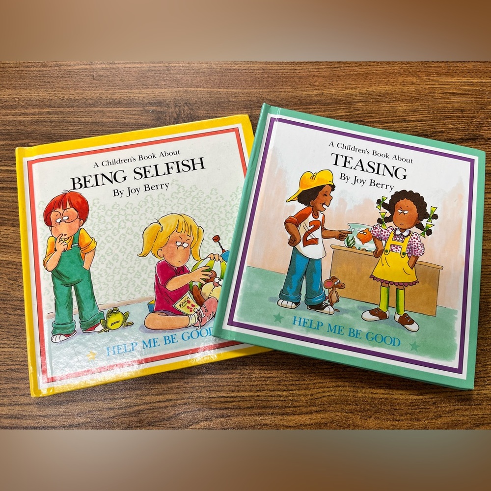 Vintage 1988 Joy Berry Help Me Be Good hardcover children’s books. 2 in set.